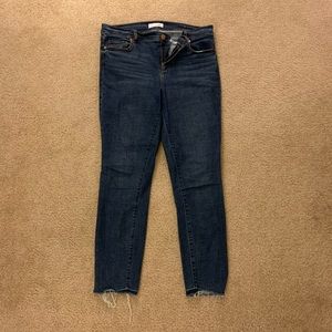 Loft Skinny Jean with Fringe ankle